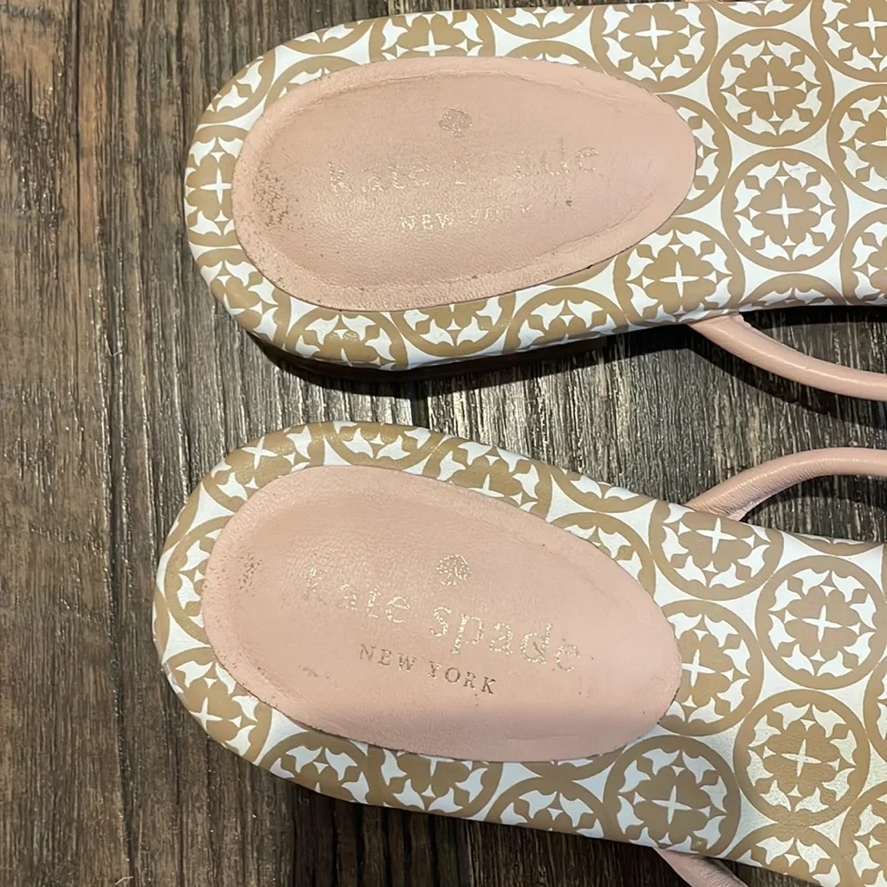 Kate Spade Mystic Bow Charm Nude Blush‎ Pink Sandals 9.5